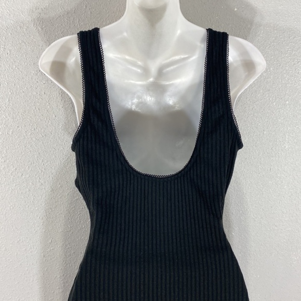 Lovers + Friends Tatiana Black Tank Button Down Mini Dress C.C10 - Picture 10 of 12
